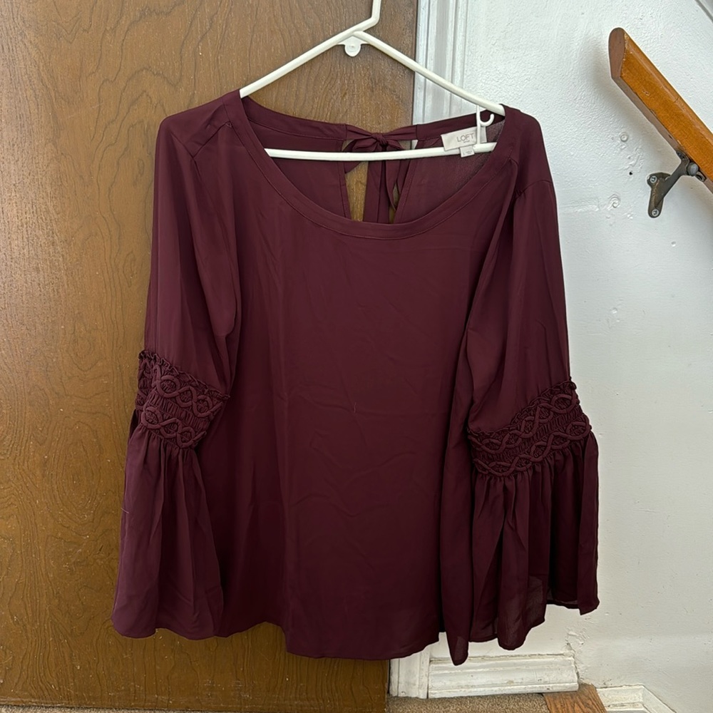 Loft long sleeve burgundy